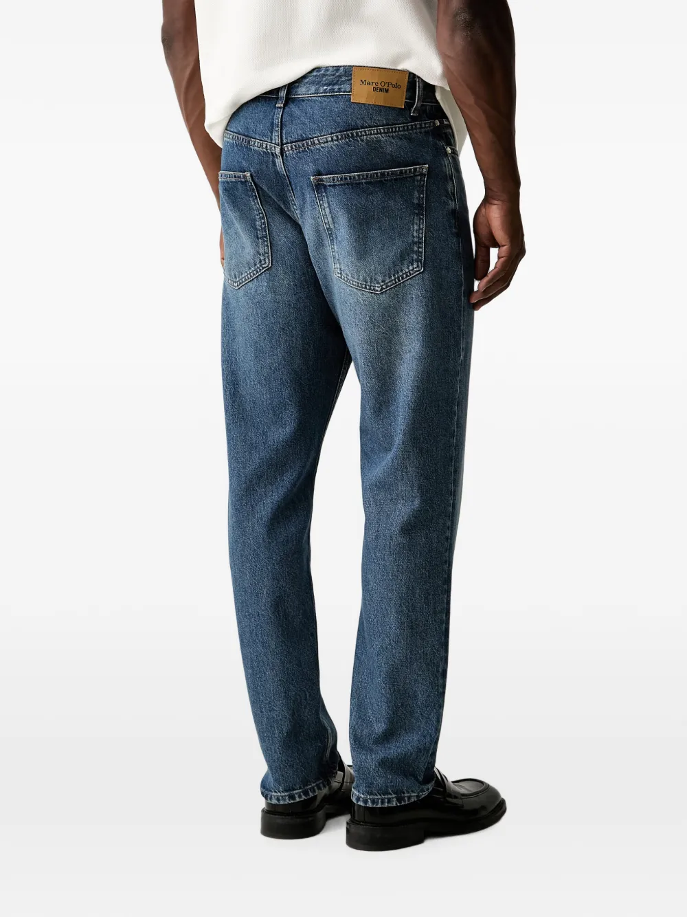 Marc O'Polo Straight jeans met vervaagd effect Blauw