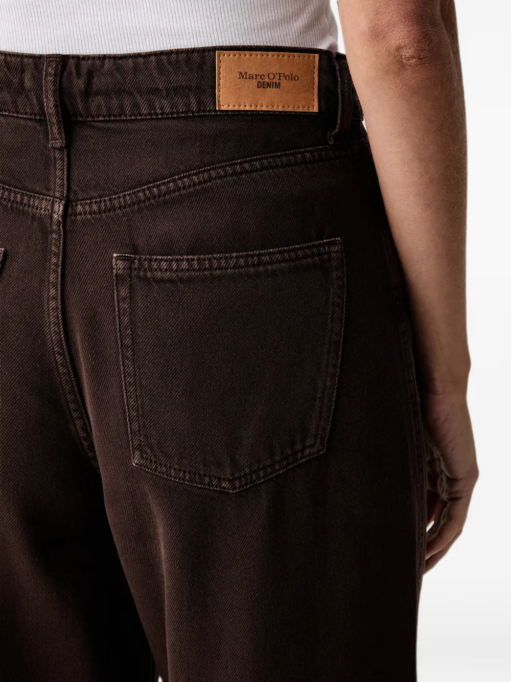 Marc O'Polo Jeans met trekkoordtaille Bruin