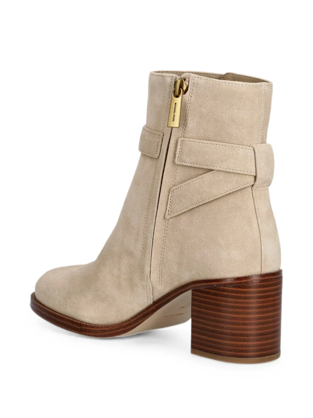 Michael Kors Rachel suède enkellaarzen met gespbandje Beige