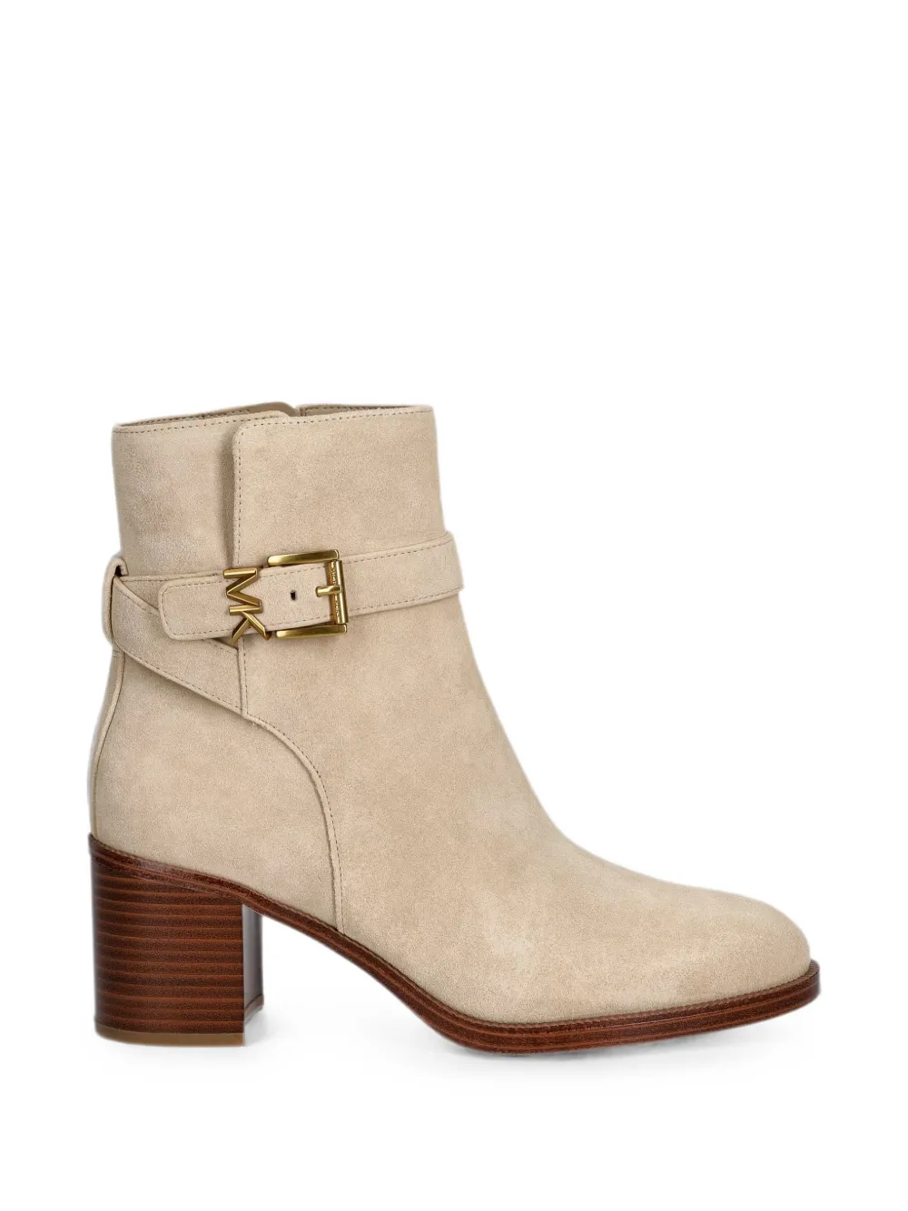Michael Kors Rachel suède enkellaarzen met gespbandje Beige