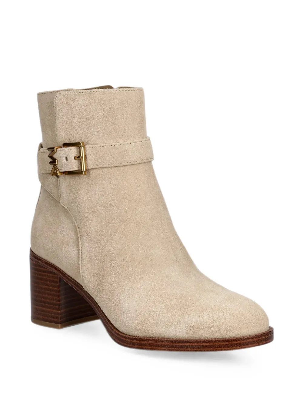 Michael Kors Rachel suède enkellaarzen met gespbandje Beige