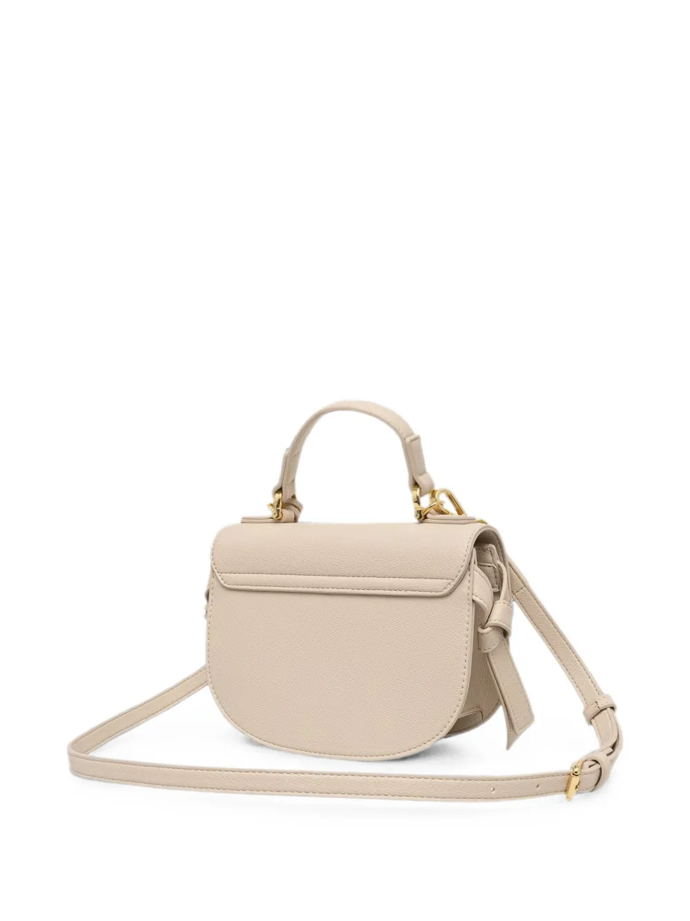 Love Moschino Shopper met hartbedel en logoplakkaat Beige