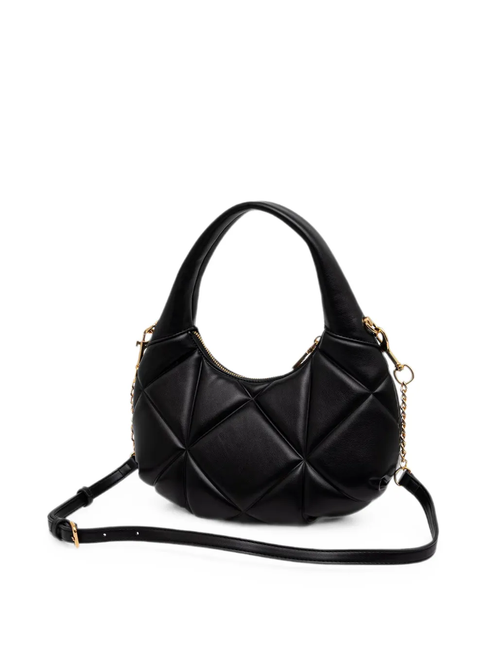 Love Moschino Schoudertas met logoplakkaat Zwart