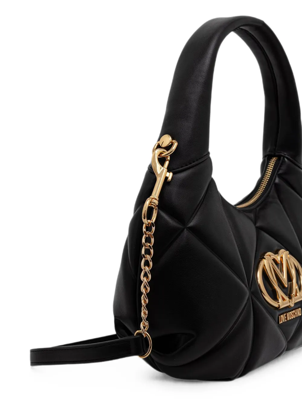 Love Moschino Schoudertas met logoplakkaat Zwart