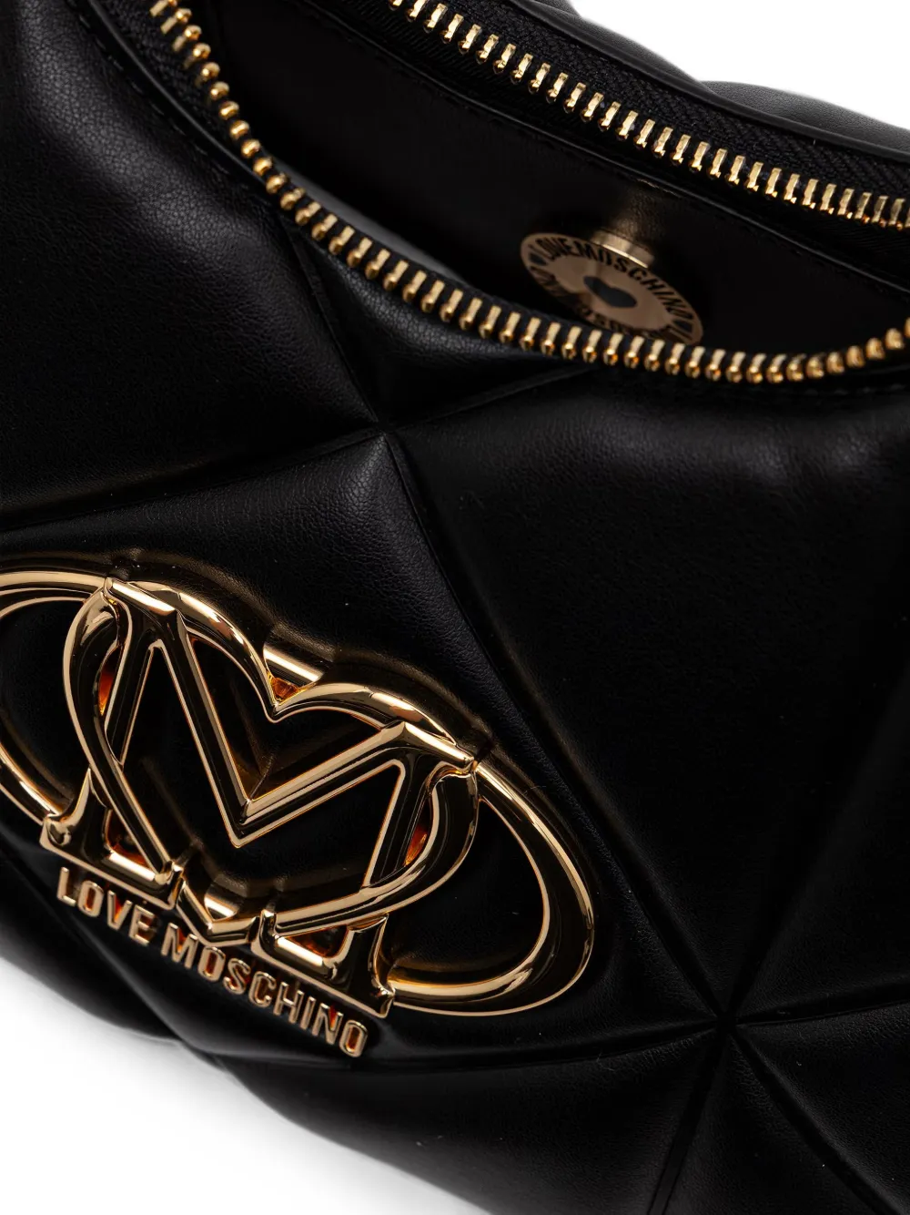 Love Moschino Schoudertas met logoplakkaat Zwart