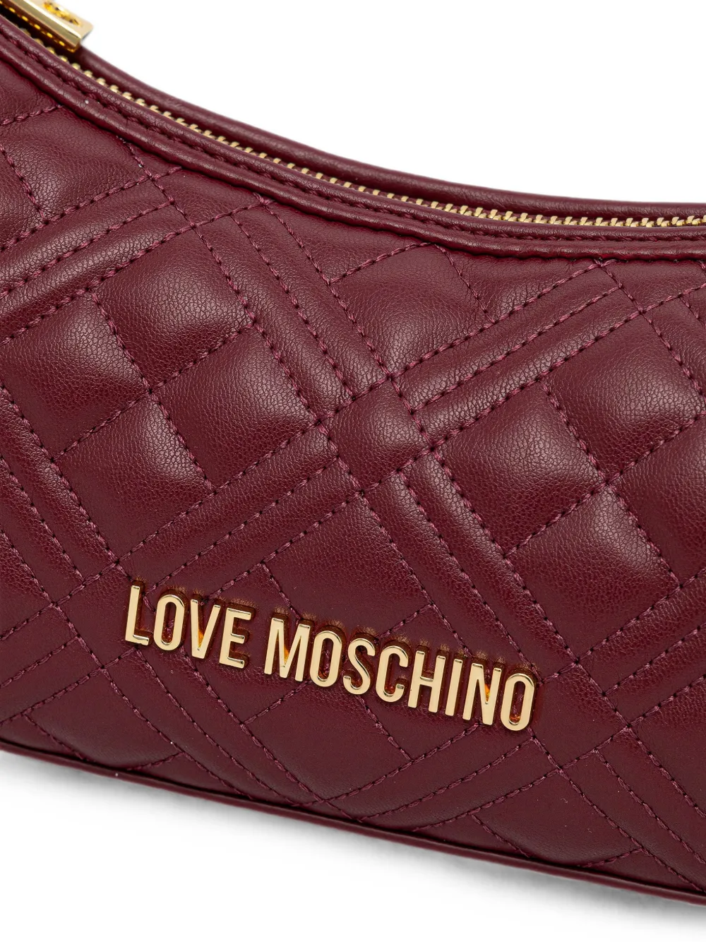 Love Moschino Gewatteerde schoudertas met logoplakkaat Rood