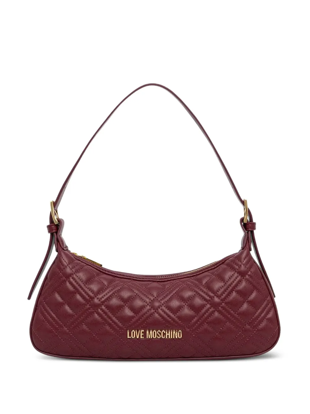 Love Moschino quilted-finish logo-plaque shoulder bag - Rot
