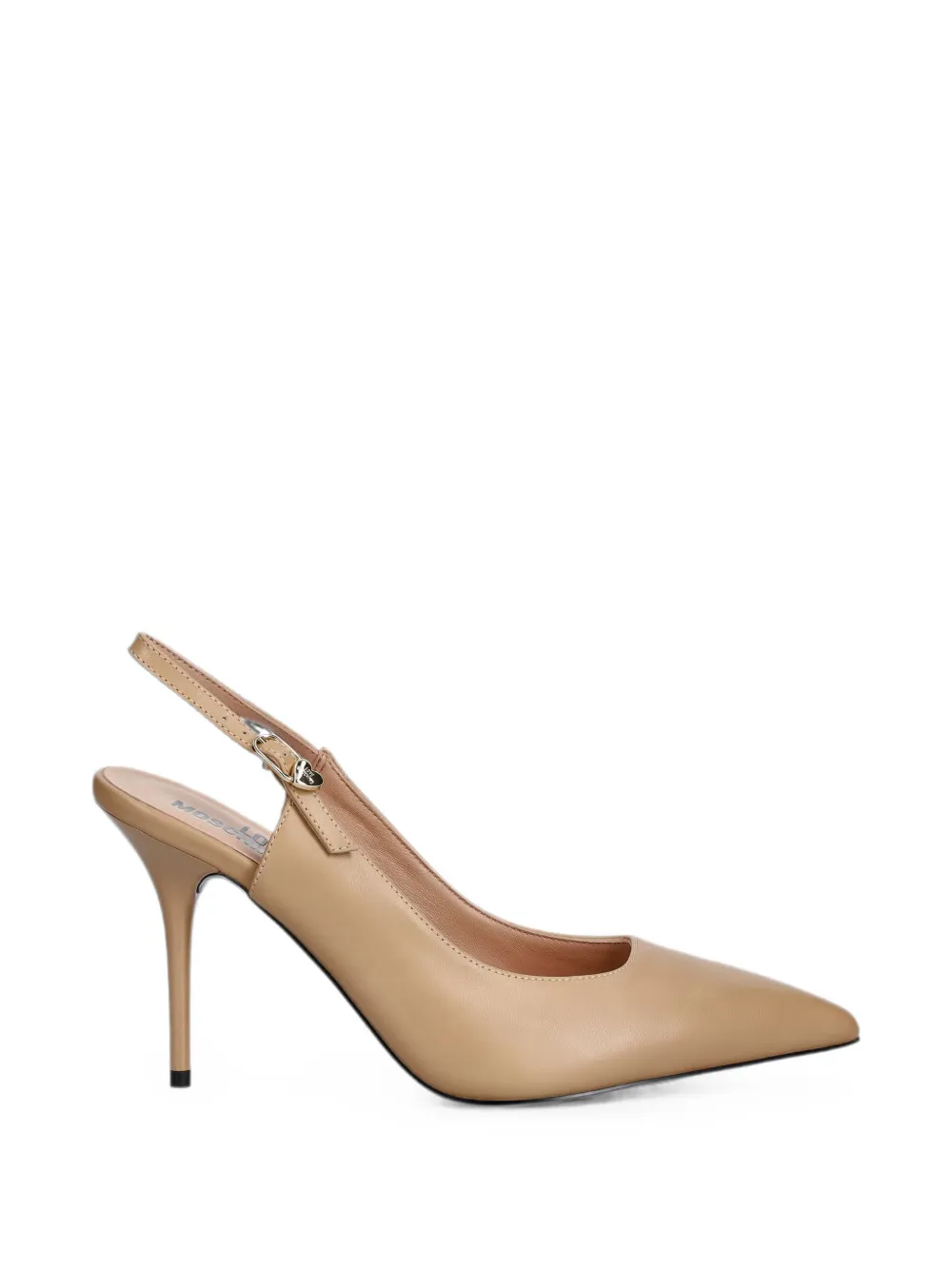 Love Moschino pointed-toe slingback pumps Beige