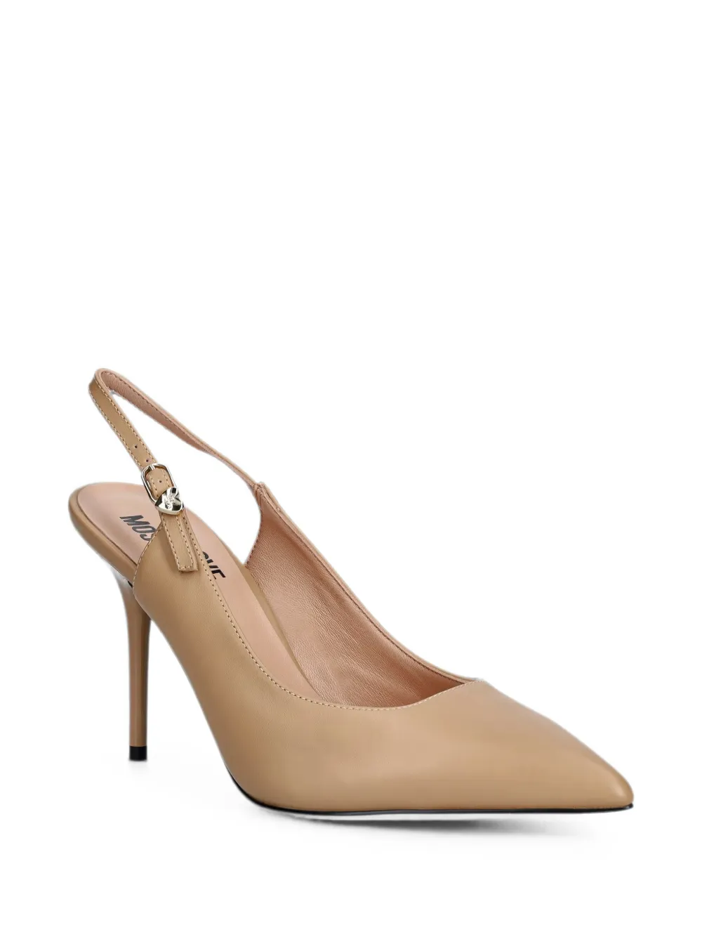 Love Moschino pointed-toe slingback pumps Beige