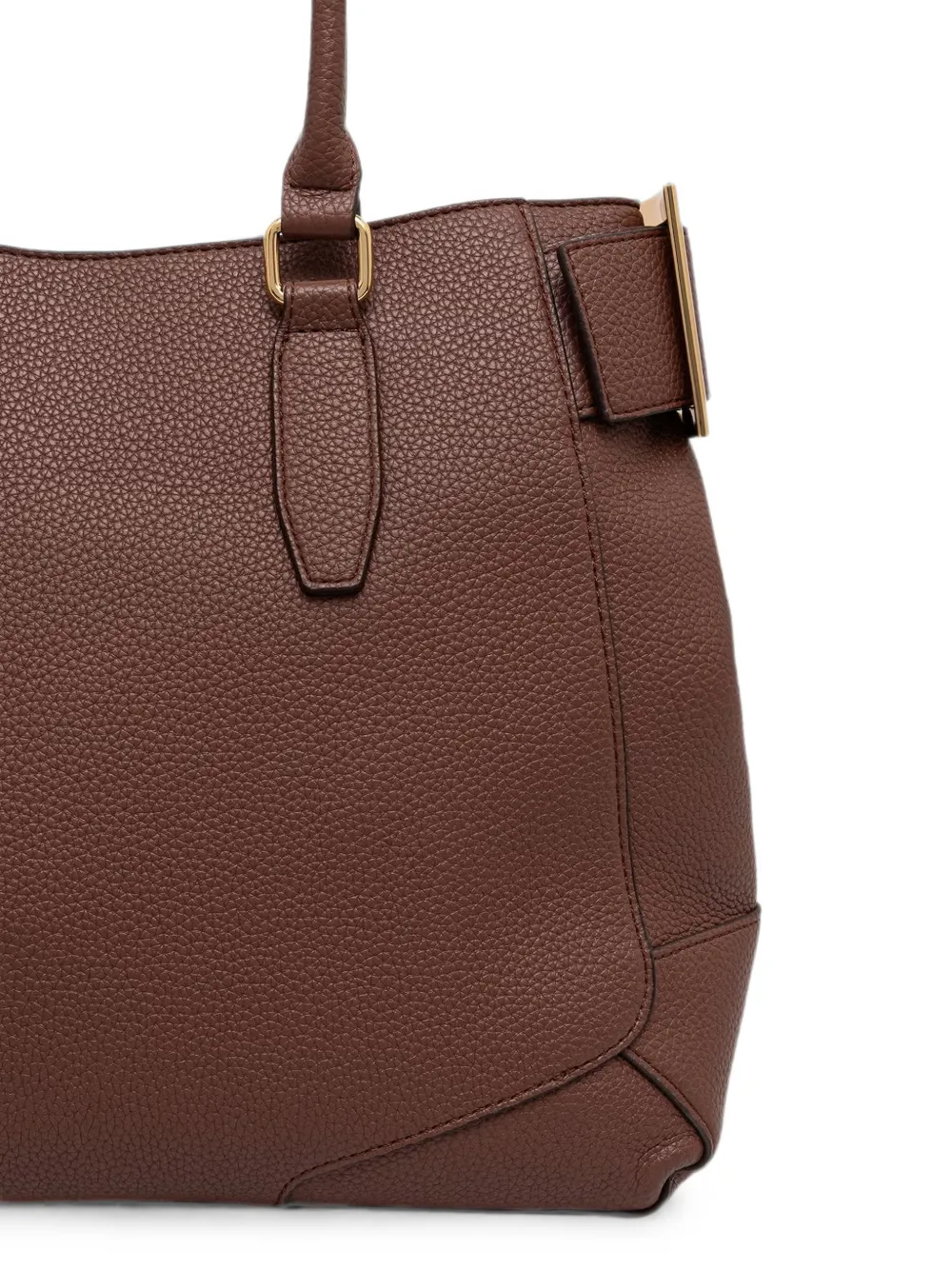 Love Moschino Shopper met gespdetail en logo Bruin