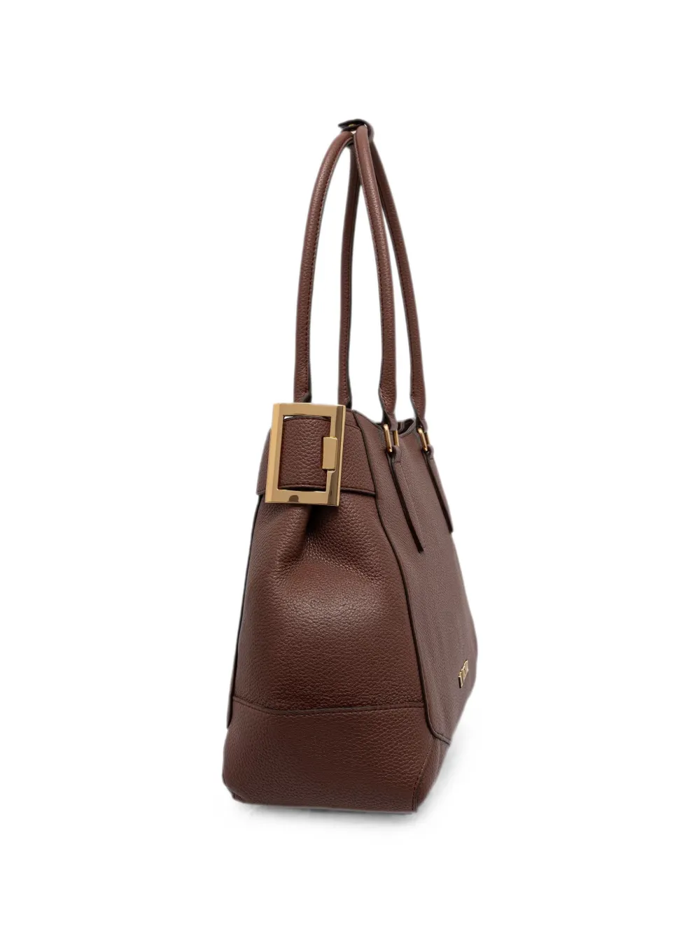 Love Moschino Shopper met gespdetail en logo Bruin