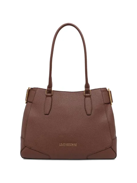 Love Moschino buckle-detail logo-lettering tote bag