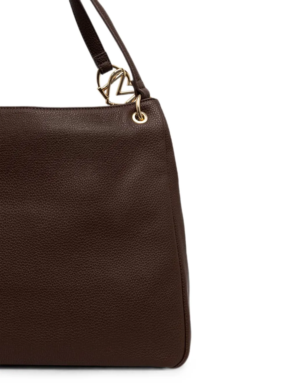 Love Moschino Shopper met logo-plakkaat en textuur Bruin