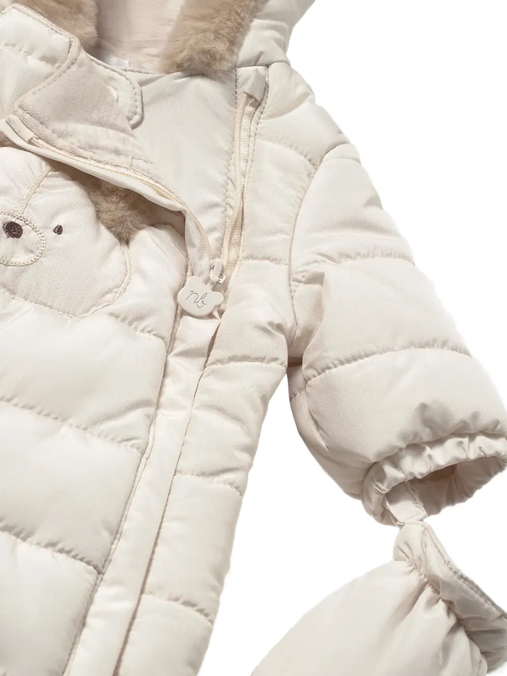 Mayoral Gewatteerd skipak van imitatiebont Beige