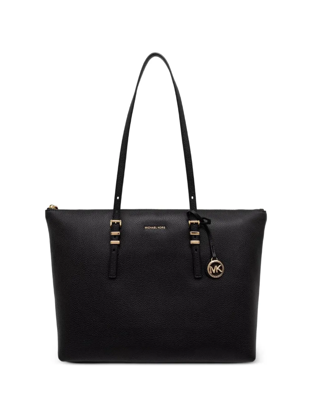 Michael Michael Kors Quinn large pebbled leather tote bag - Black
