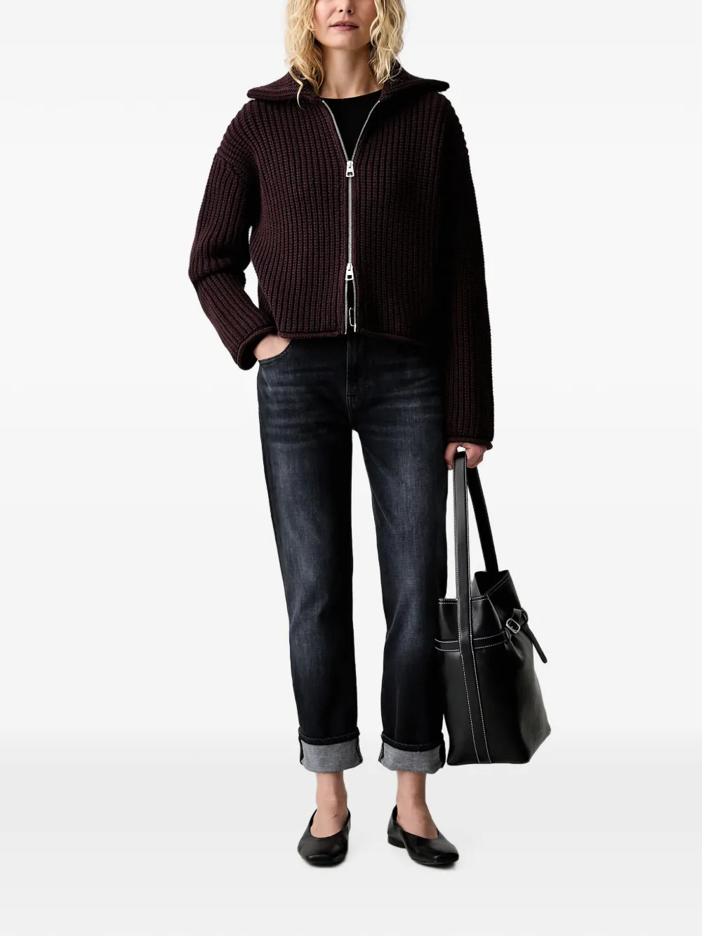 Marc O'Polo Geribbeld vest Rood