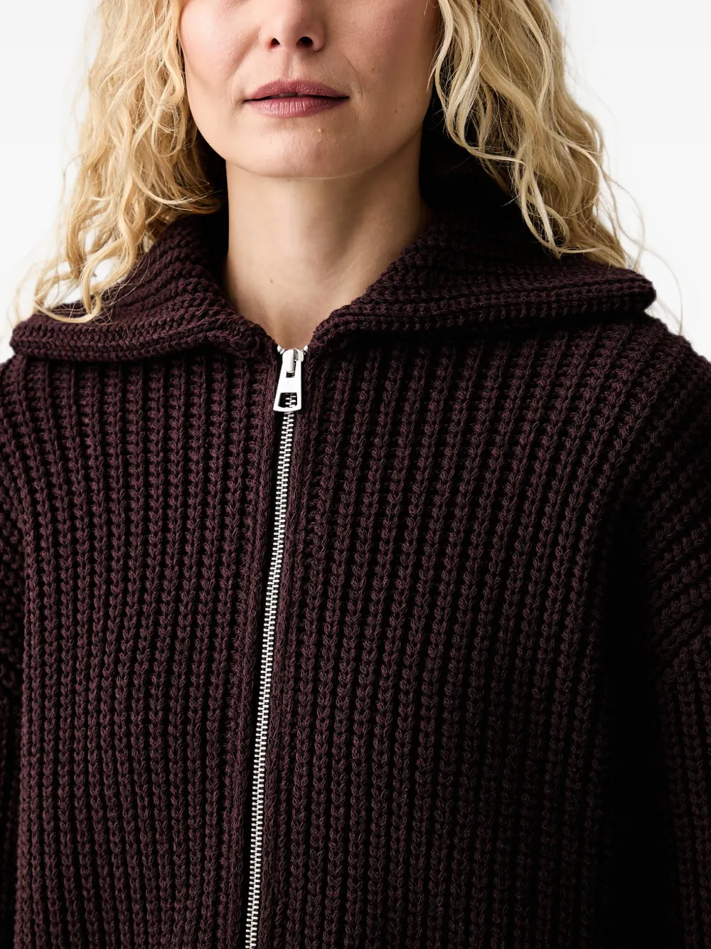 Marc O'Polo Geribbeld vest Rood