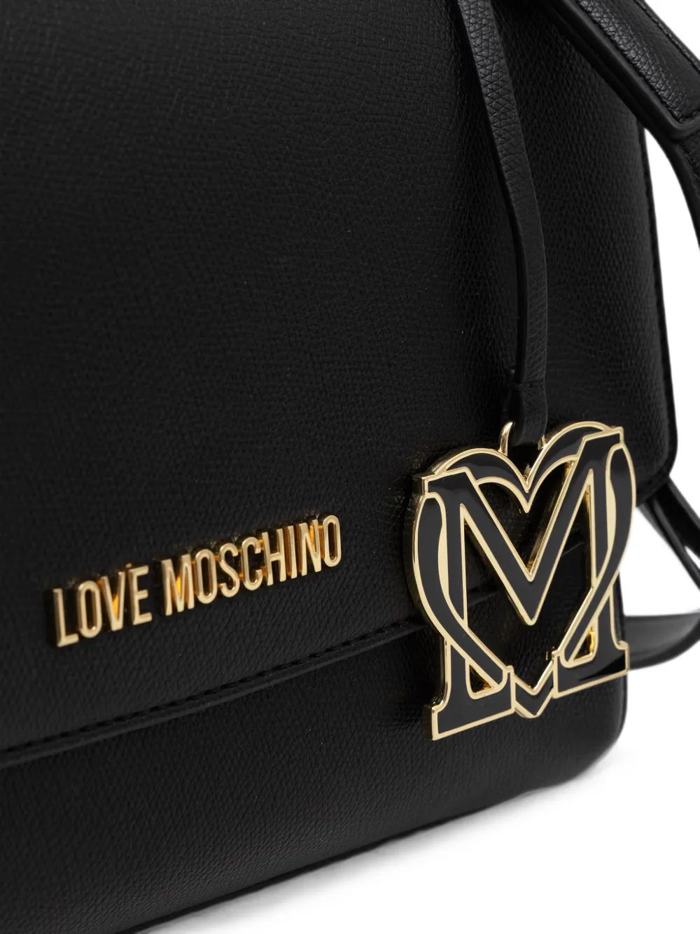 Love Moschino Shopper met logoplakkaat Zwart