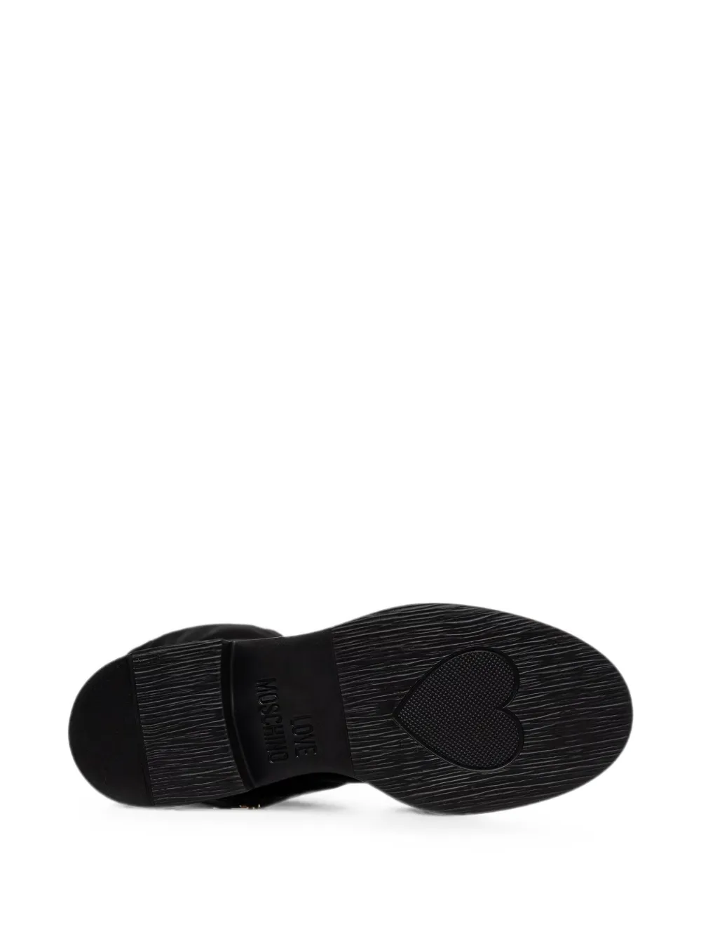 Love Moschino logo-plaque over-the-knee boots Zwart