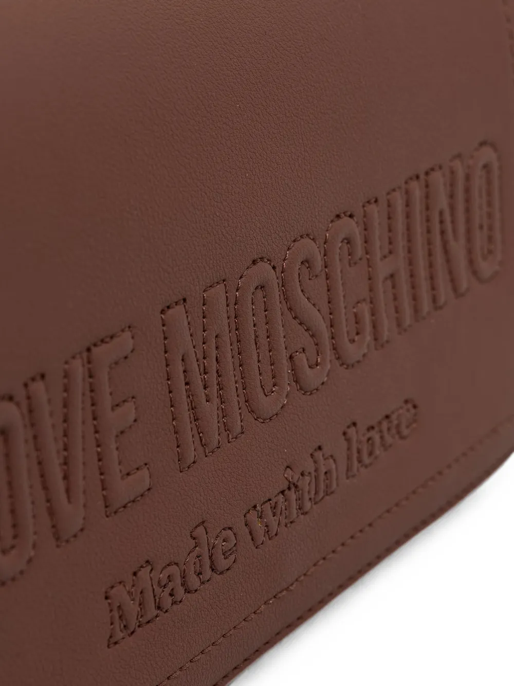 Love Moschino Crossbodytas met logo-reliëf Bruin