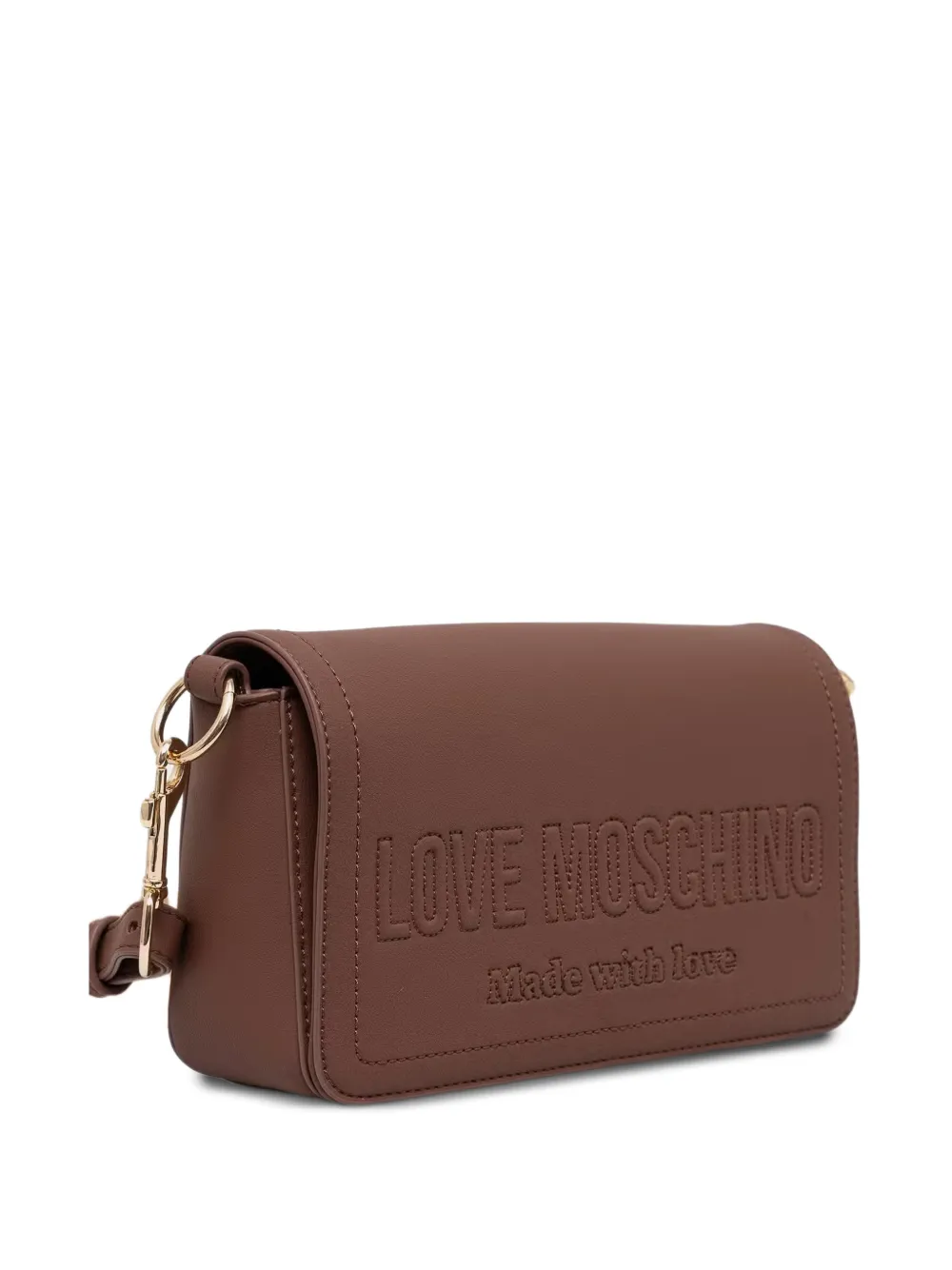 Love Moschino Crossbodytas met logo-reliëf Bruin