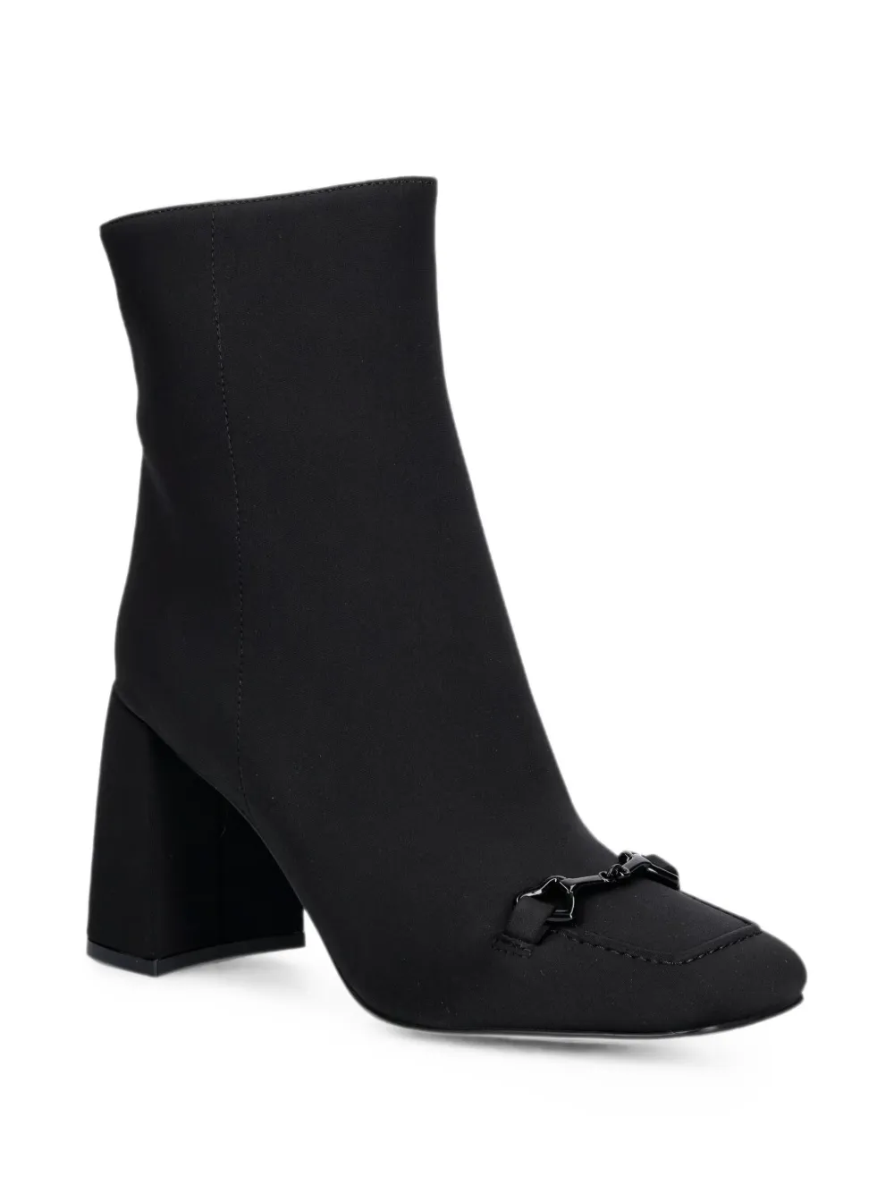 Love Moschino horsebit block-heel ankle boots Zwart