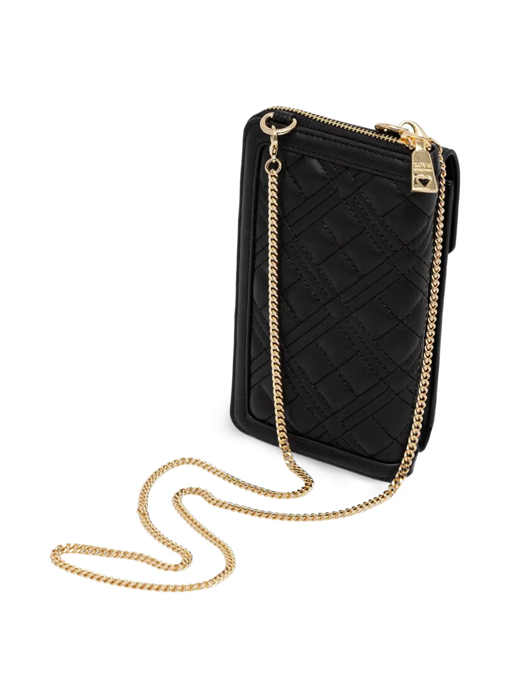 Love Moschino Portemonnee met logoplakkaat Zwart