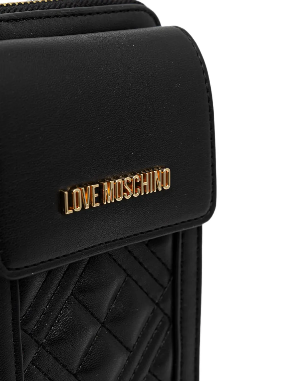 Love Moschino Portemonnee met logoplakkaat Zwart