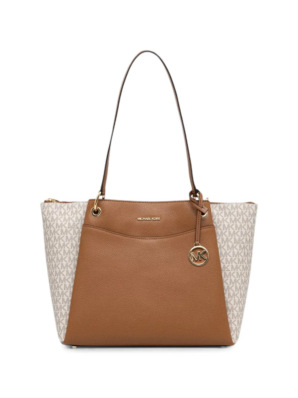 Michael Michael Kors logo-print pebbled tote bag - Brown