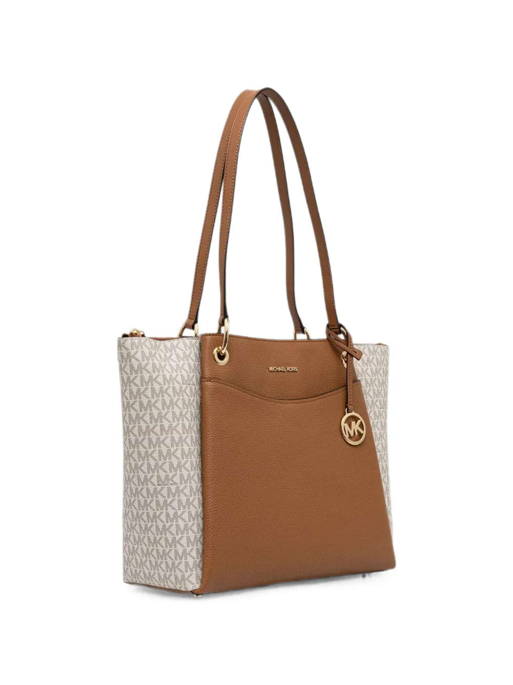 Michael Kors Shopper met logo-print en textuur Bruin