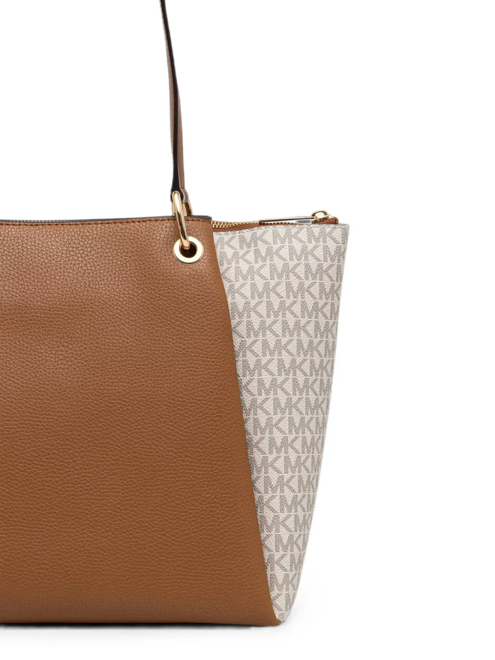 Michael Kors Shopper met logo-print en textuur Bruin