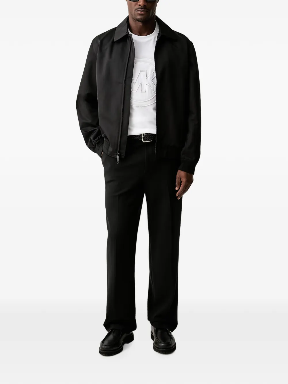 Michael Kors Jersey-katoenen T-shirt met logo amulet Wit