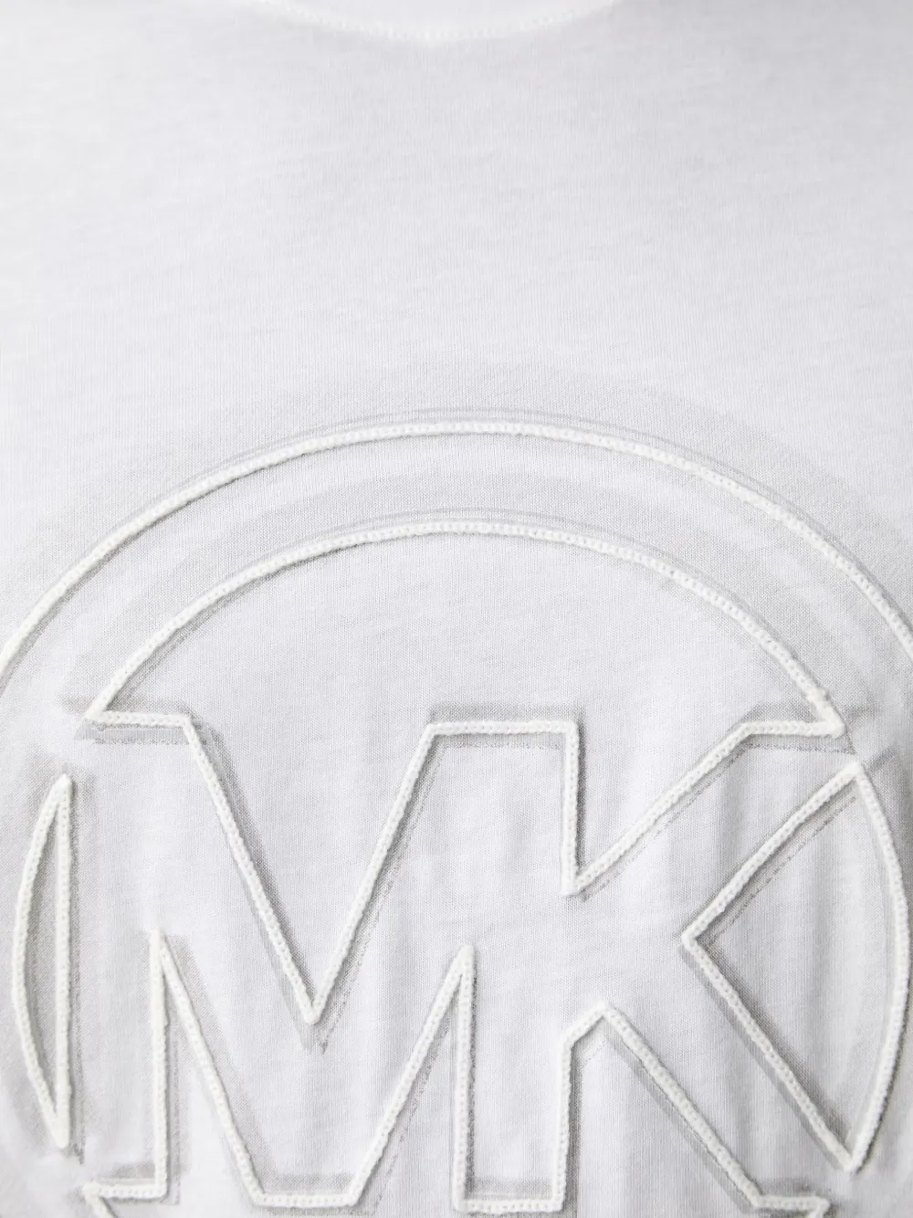 Michael Kors Jersey-katoenen T-shirt met logo amulet Wit