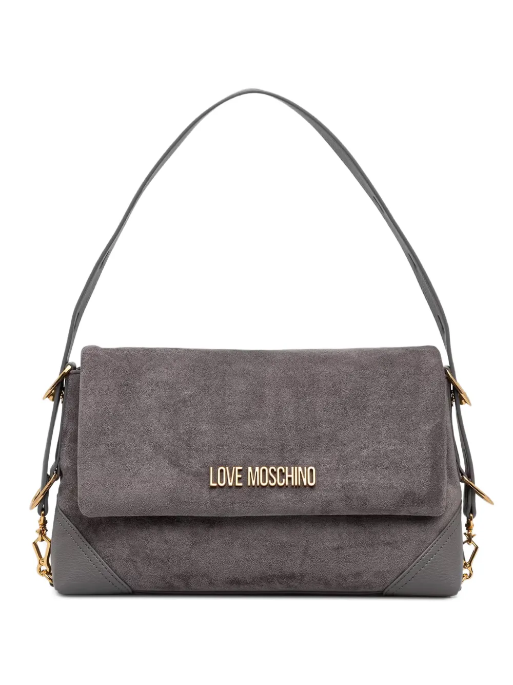 Love Moschino logo-plaque foldover tote bag