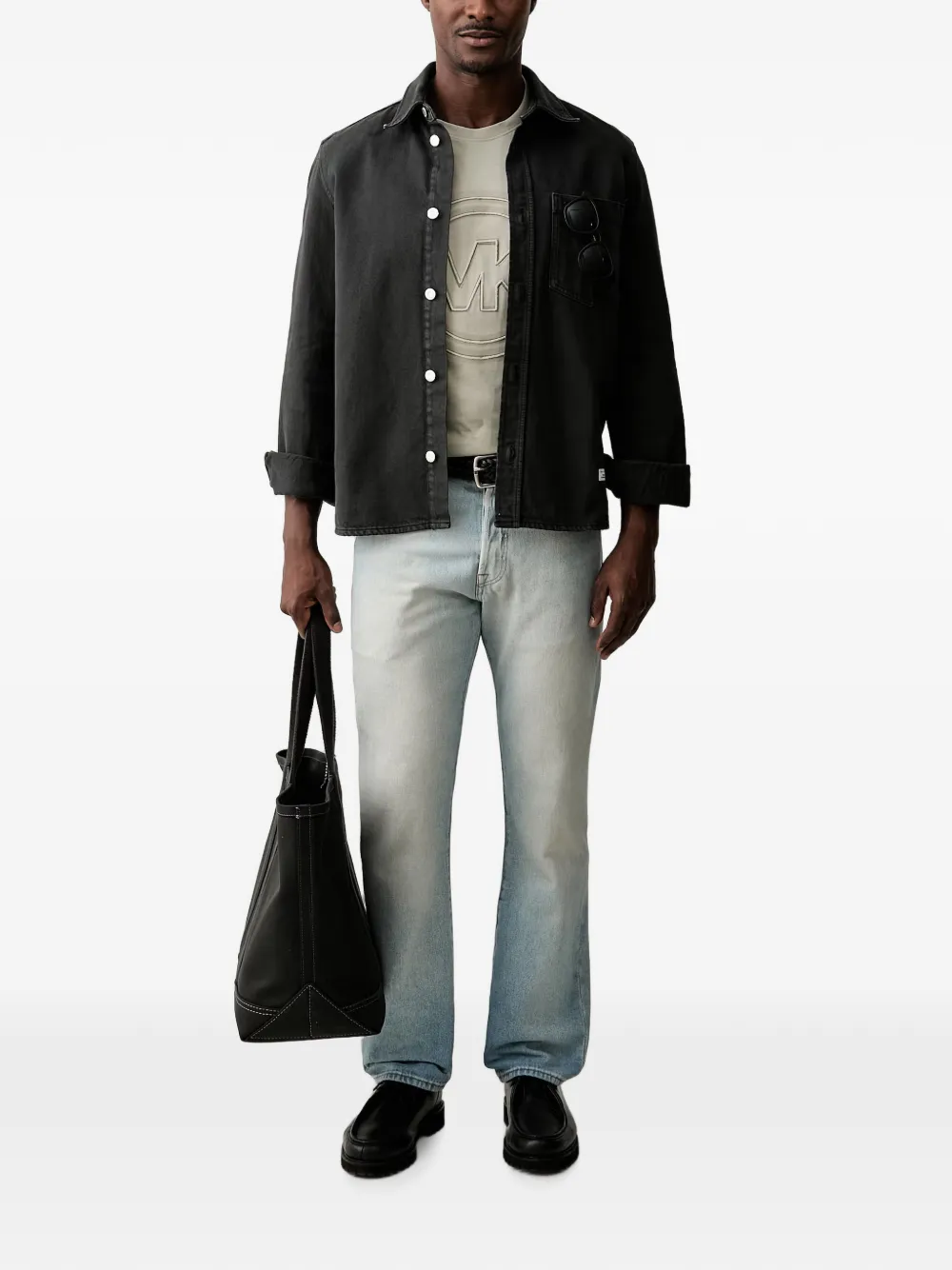 Michael Kors Katoenen jersey T-shirt met logobedel Beige