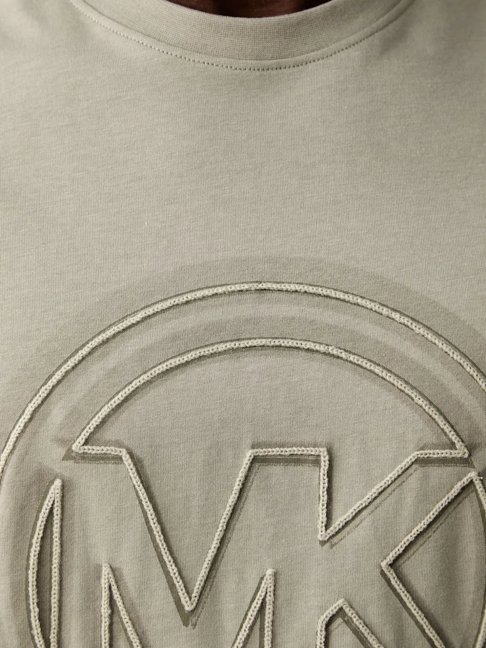 Michael Kors Katoenen jersey T-shirt met logobedel Beige
