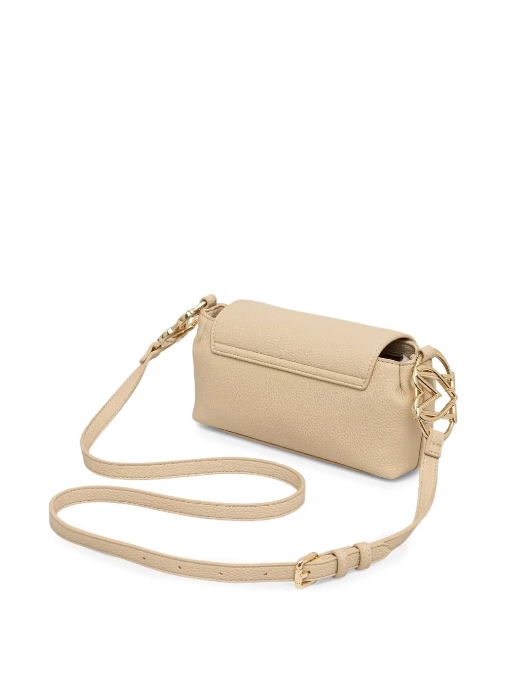 Love Moschino Bewerkte crossbodytas met logoplakkaat Beige