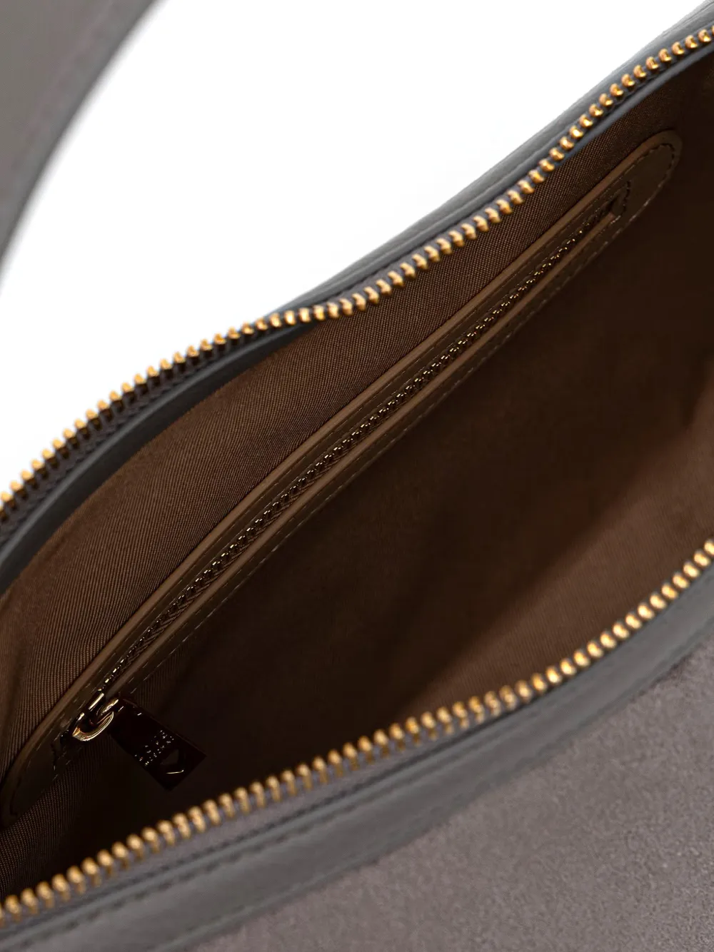 Love Moschino Suède schoudertas met logoplakkaat Grijs