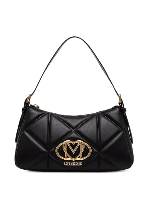 Love Moschino quilted logo-plaque tote bag