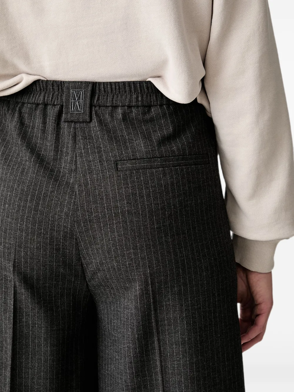 Marc O'Polo Broek met krijtstreep Grijs