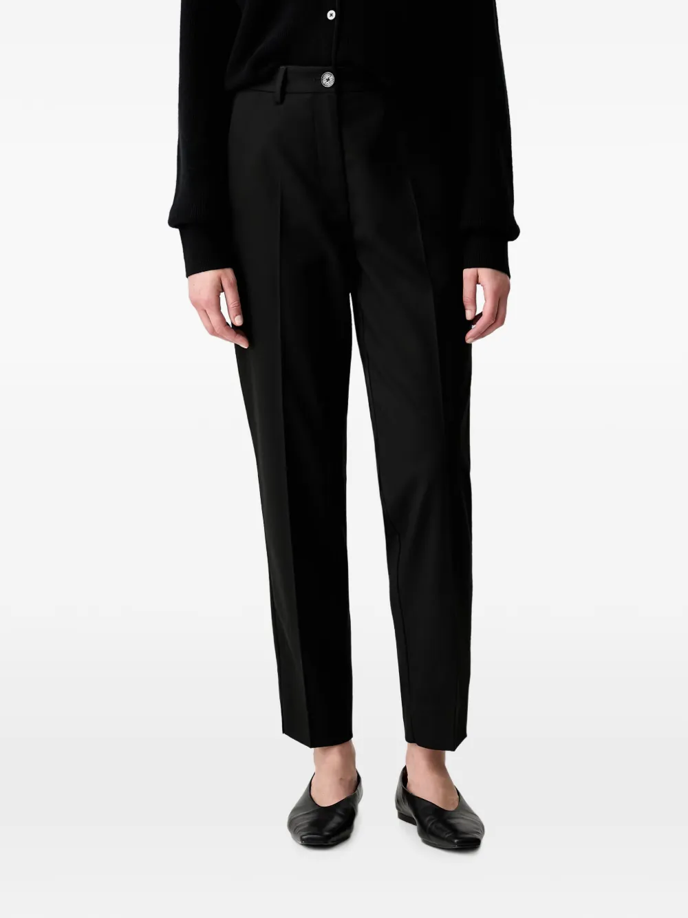 Marc O'Polo pressed-crease trousers - Schwarz