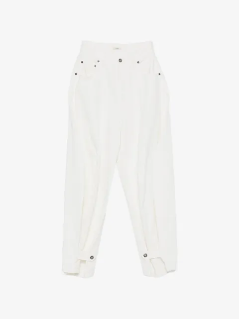 LAMRONS buttoned-cuff pleated jeans