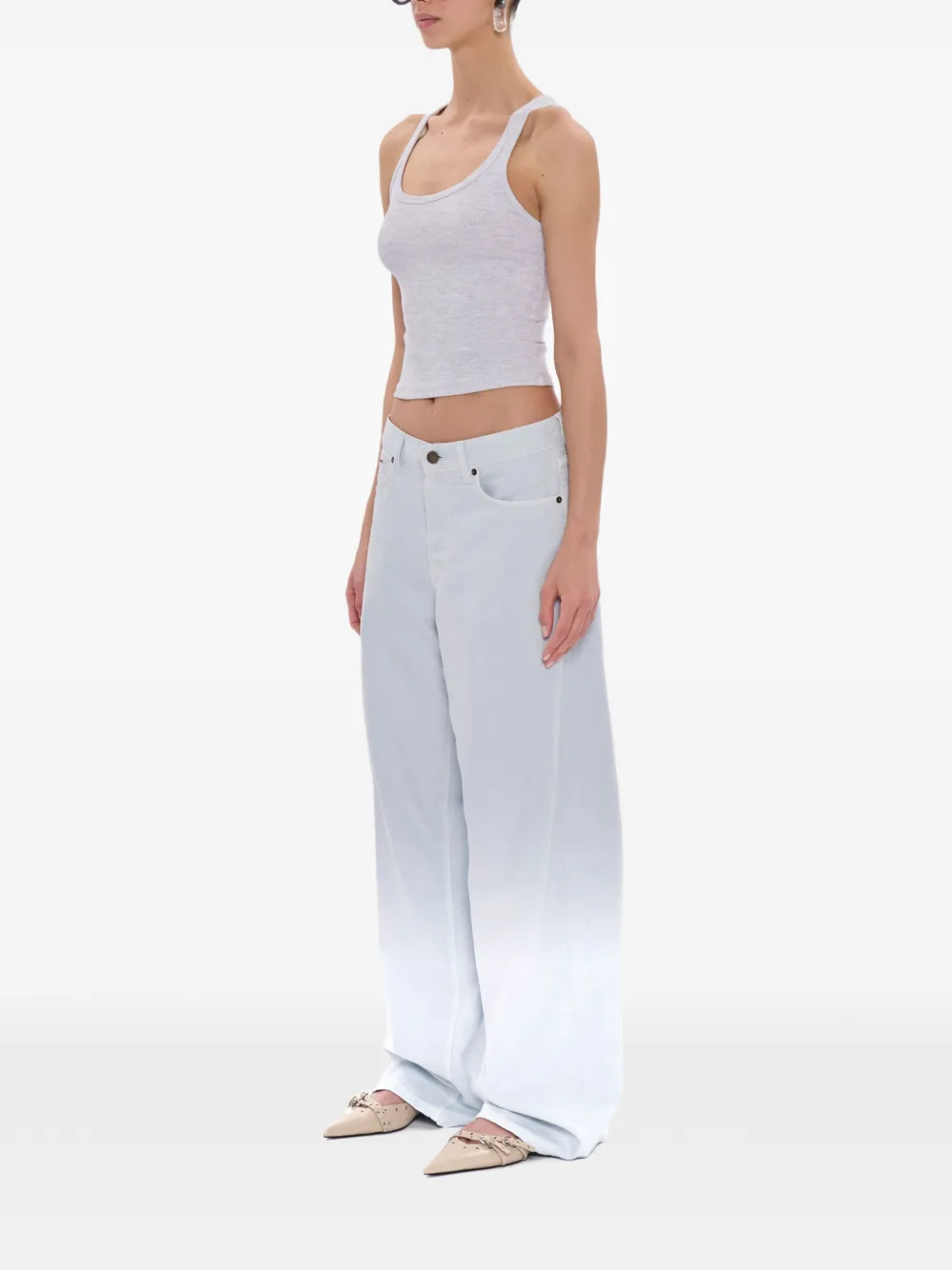 Haikure Jeans met logopatch Blauw