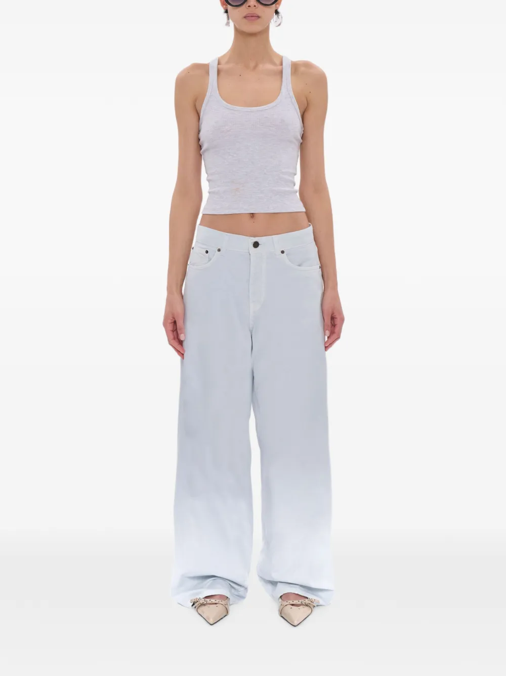 Haikure Jeans met logopatch Blauw