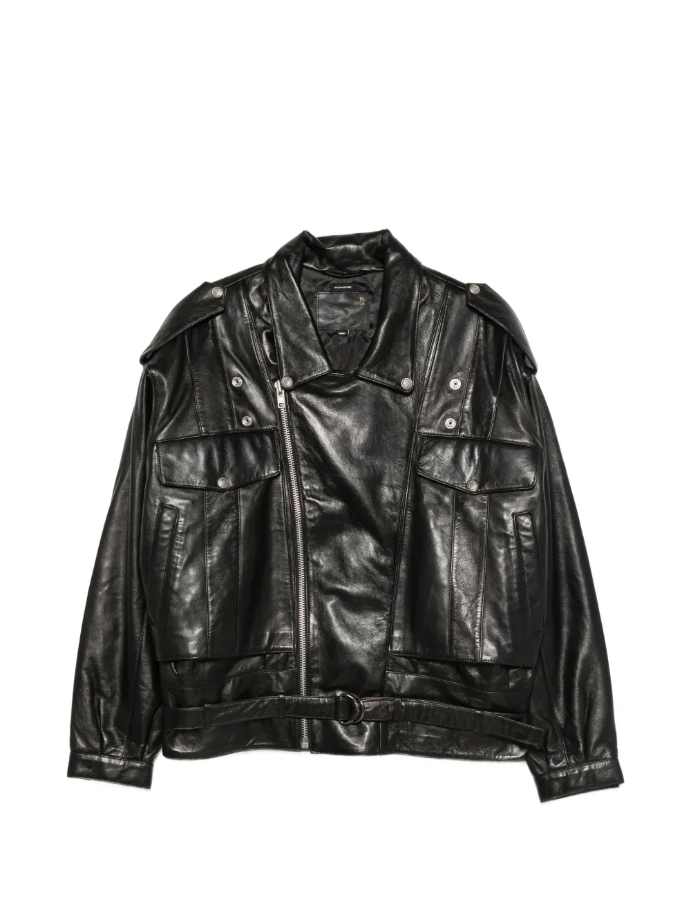 R13 Boyfriend Motorradjacke - Schwarz