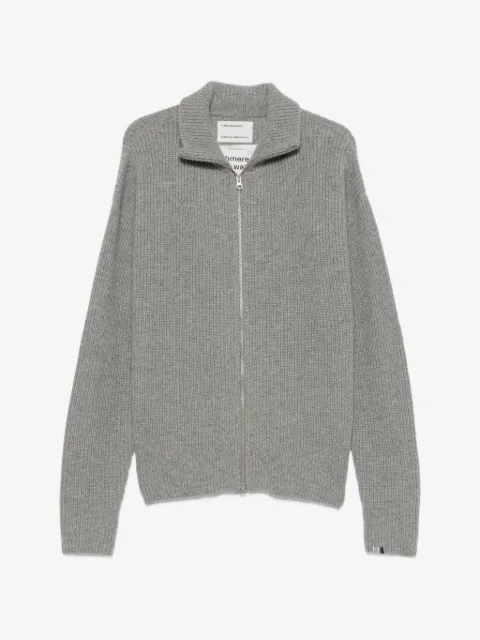 extreme cashmere Xtra Yours ribbed-knit zip-up cardigan