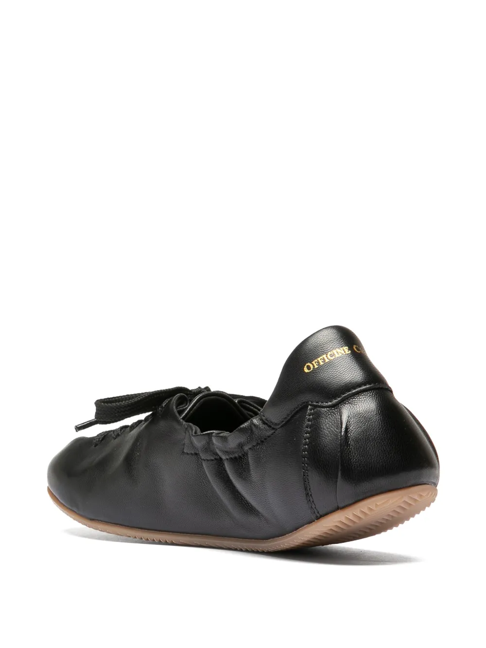 Officine Creative Ballet 101 Lace-up Leather Low-top Sneakers in Black, view 3