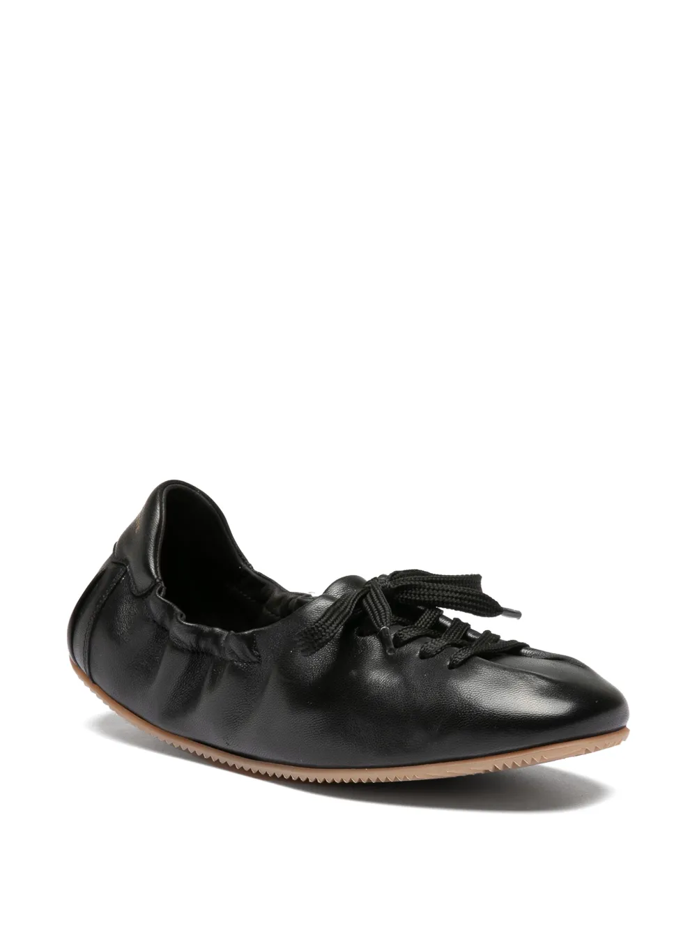 Officine Creative Ballet 101 Lace-up Leather Low-top Sneakers in Black, view 2