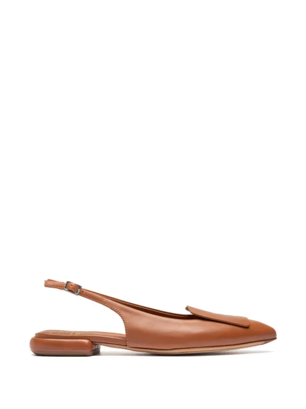 Officine Creative Sue Leather Slingback Pumps in Brown
