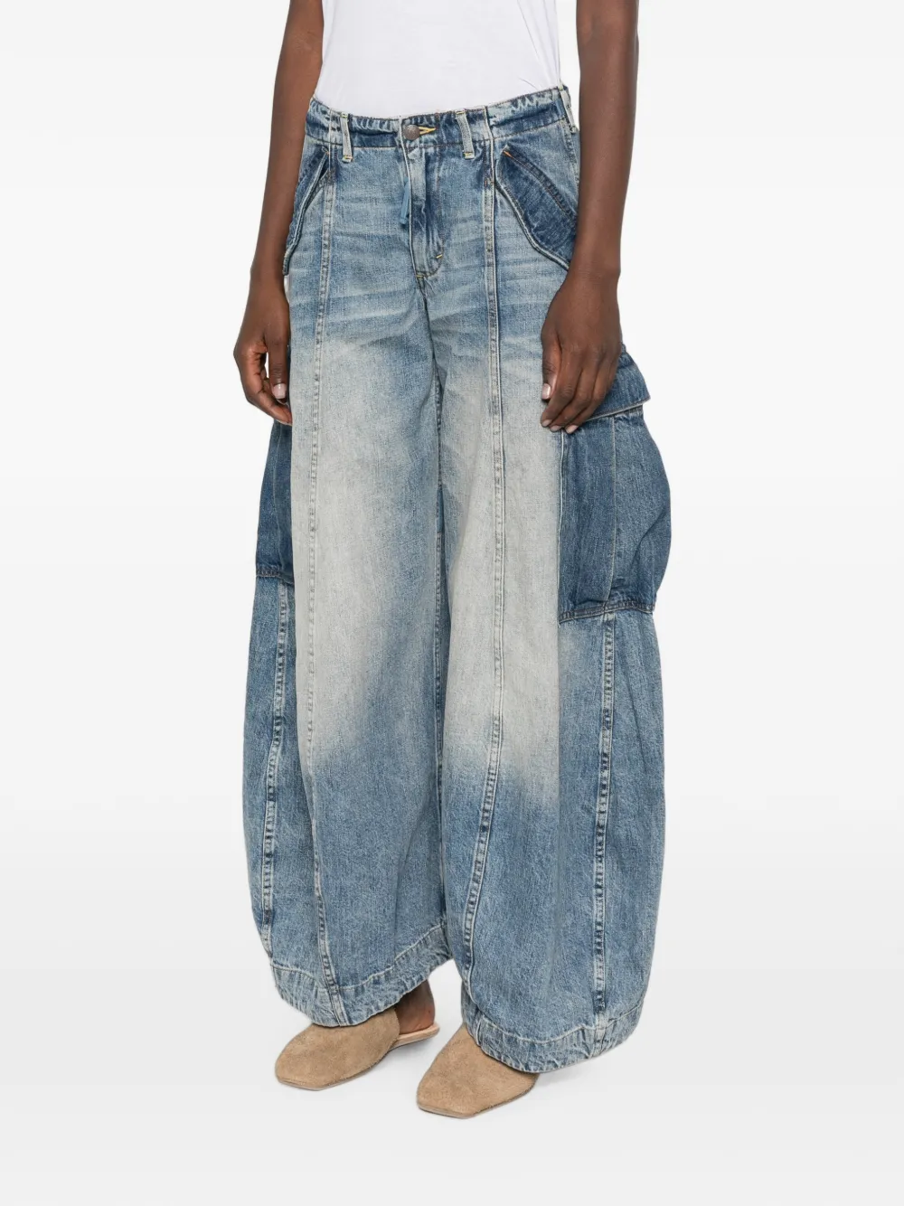 R13 Siouxsie Field cargo jeans Blauw
